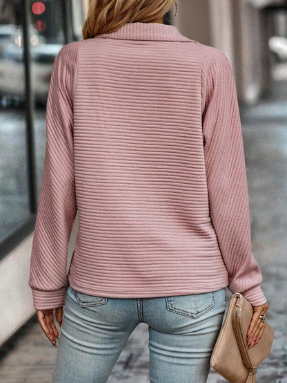 Constanca | Cosy-Season V-Neck Zip-Detail Fit Sweater