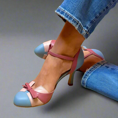 Bianchina | Special-Occasion Bow Strap Poise Heel