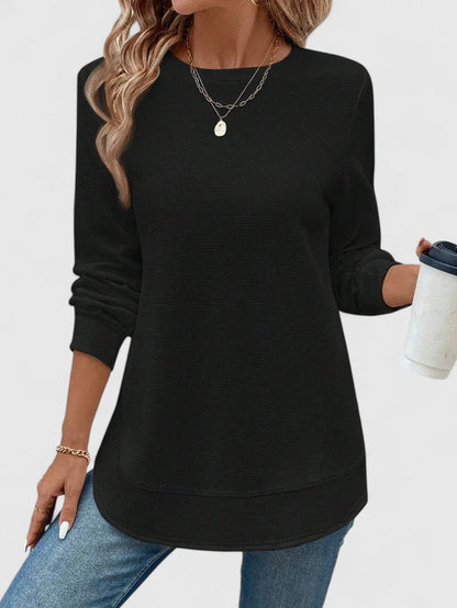 Alfonsina | Office-Ready Summer O-Neck Silhouette Top