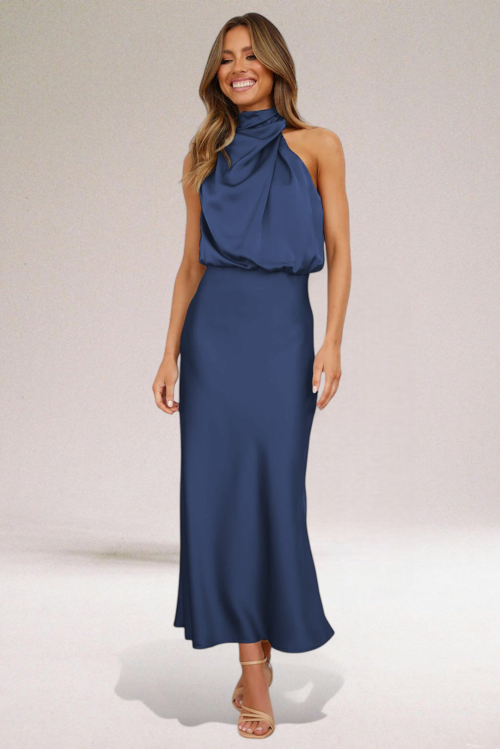 Fausta | Wardrobe-Staple Halter Wedding Sensibility Dress