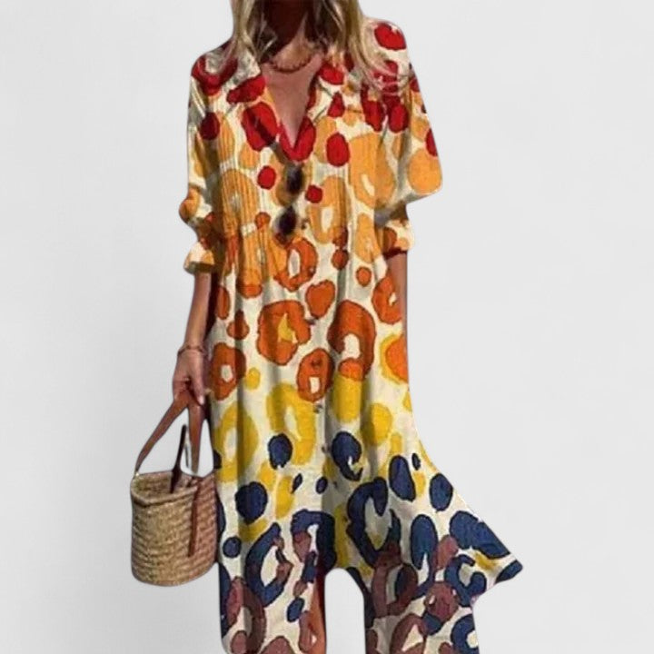Calantha | Brunch Floral Midi Fit Dress