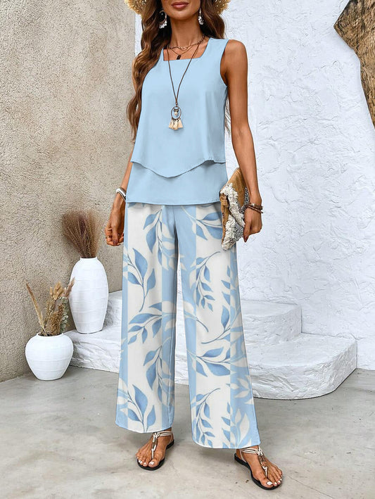 Anastasina | Coordinated Breathable Wide-Leg Comfort Set