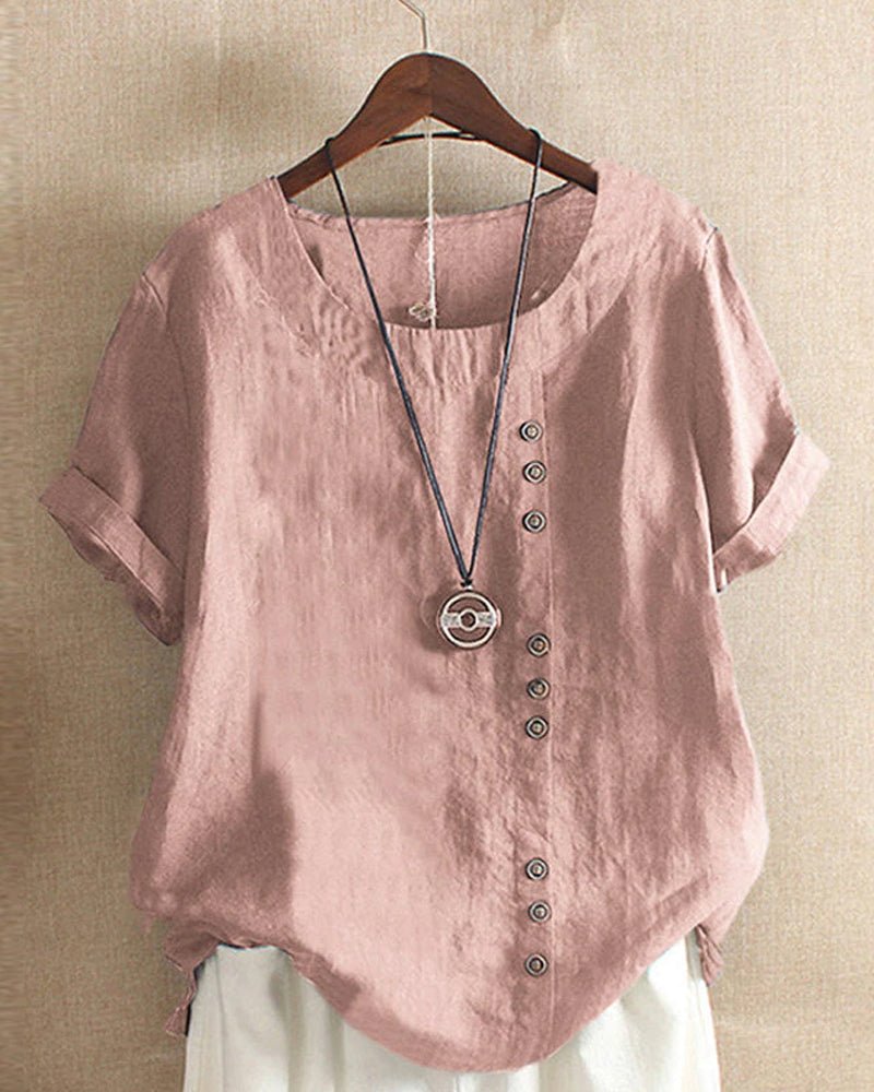 Angiolina | Layering Summer Button Design Blouse