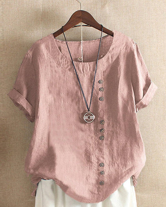 Angiolina | Layering Summer Button Design Blouse