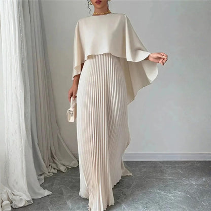 Damarisa | Garden-Party Maxi Pleated Drape Dress