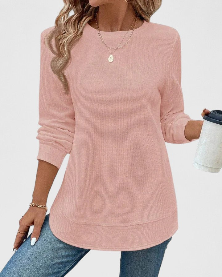 Alfonsina | Office-Ready Summer O-Neck Silhouette Top