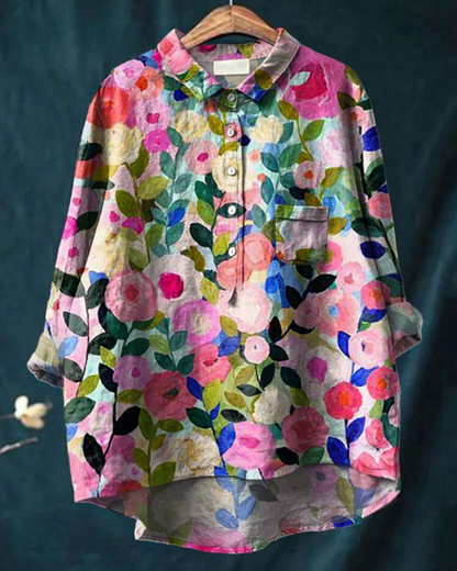 Paulette | Feminine Floral romantic Finish Blouse