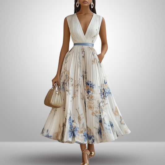 Scarlett | Resort V-Neck Summer Finish Dress
