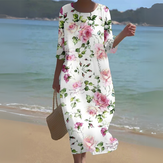 Adelina | Poolside Breathable Floral Craftsmanship Dress