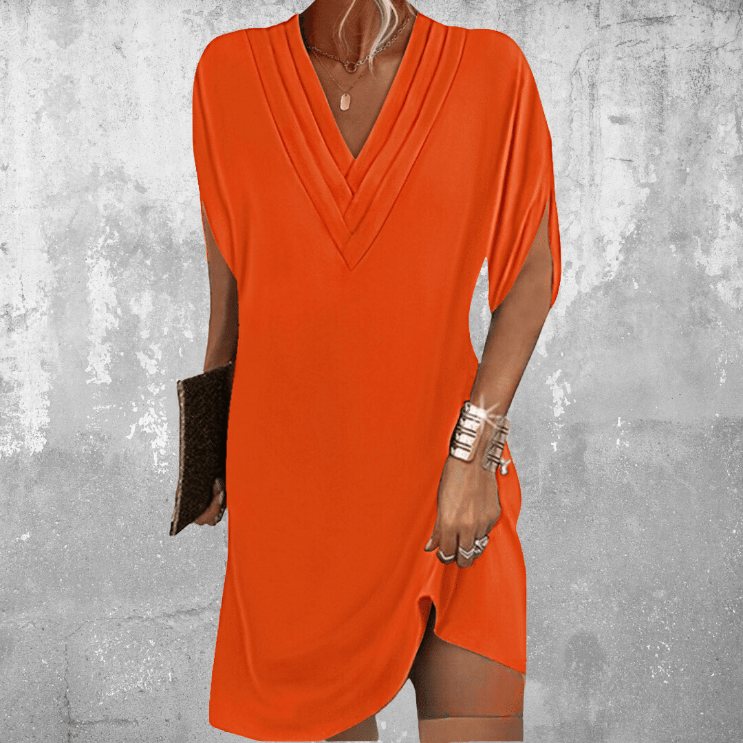 Egizia | Occasion-Ready V-Neck Evening Sensibility Dress