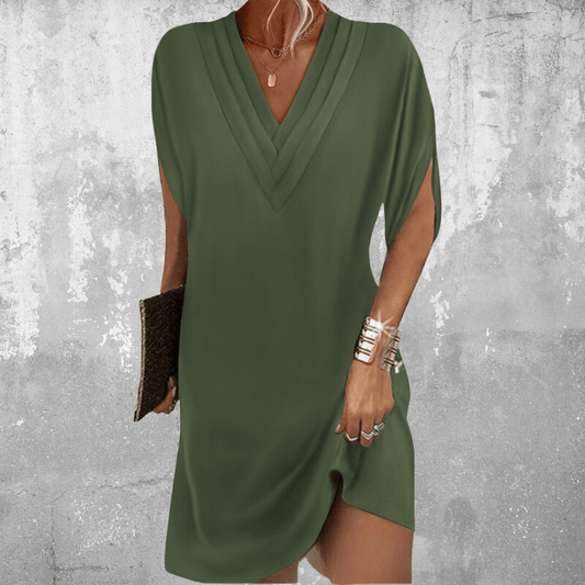 Egizia | Occasion-Ready V-Neck Evening Sensibility Dress