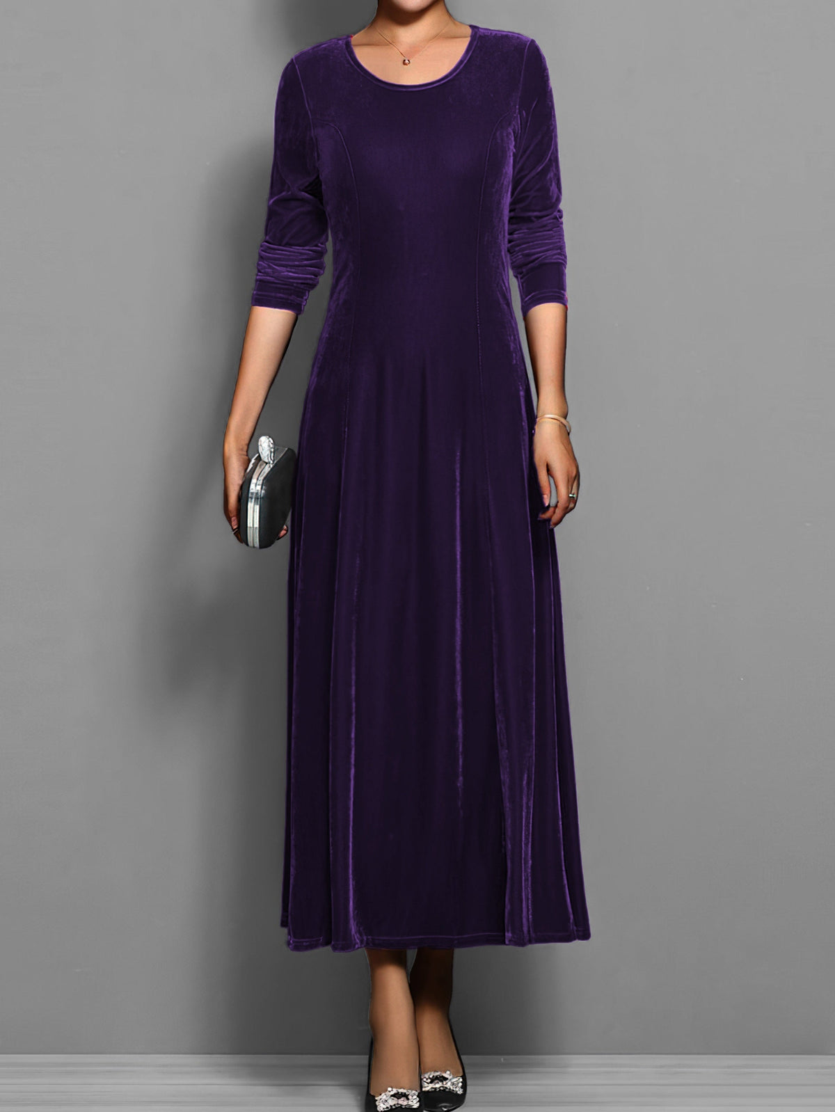 Jolanda | Brunch Velvet A-Line Flair Dress