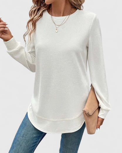 Alfonsina | Office-Ready Summer O-Neck Silhouette Top