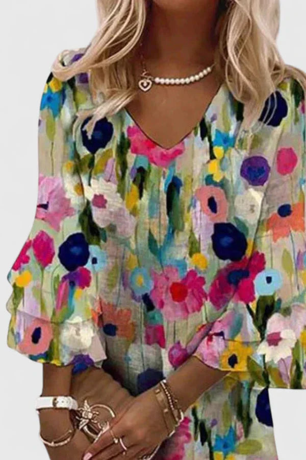 Elena | Poolside Vibrant Mini Detailing Dress