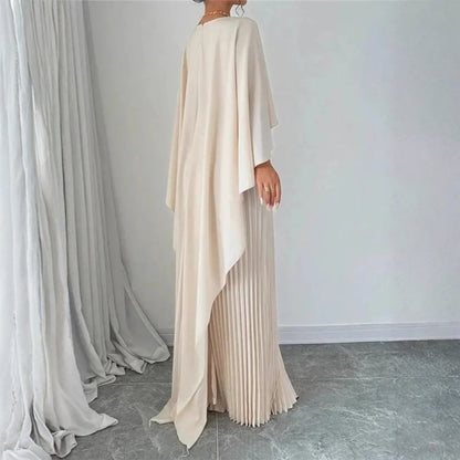 Damarisa | Garden-Party Maxi Pleated Drape Dress