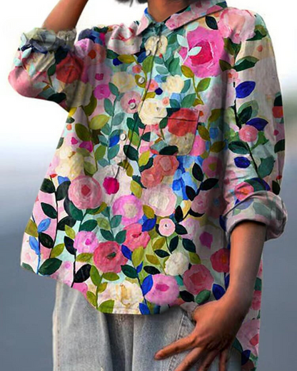 Paulette | Feminine Floral romantic Finish Blouse