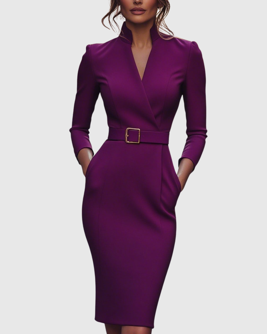 Anastasia | Getaway Mock-Wrap Belted Finish Dress