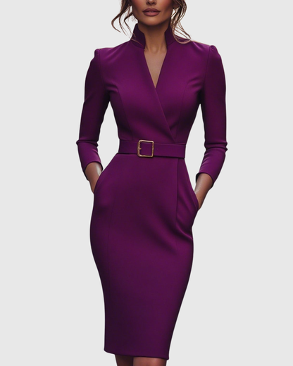 Anastasia | Getaway Mock-Wrap Belted Finish Dress