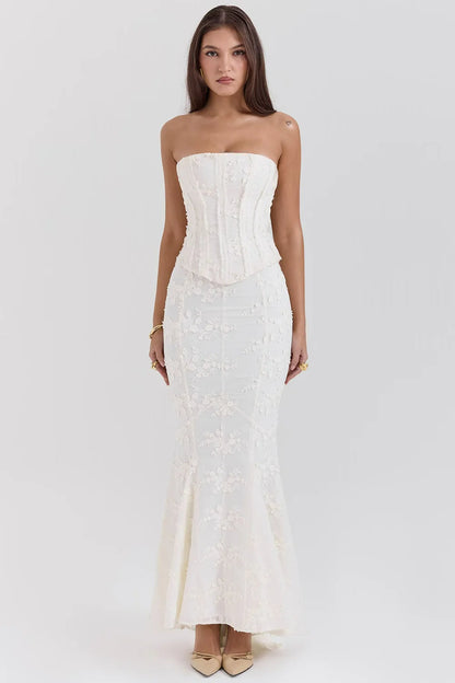Bexley | Embroidered Corset Wedding Guest Dress
