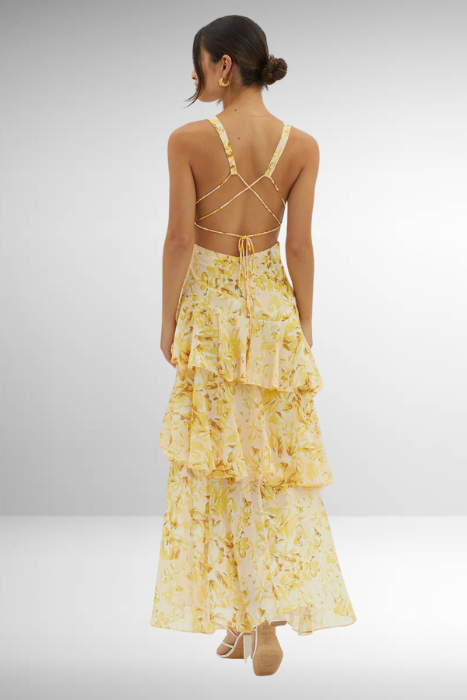 Carolina | Weekend Floral Tiered Drape Dress