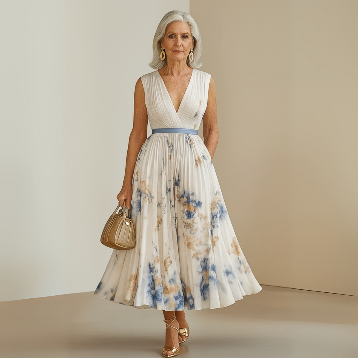 Scarlett | Resort V-Neck Summer Finish Dress