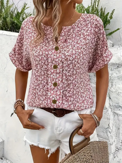 Marinella | Airy Breathable Floral Fit Blouse
