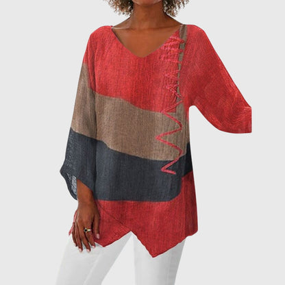 Ampelia | Warm-Weather V-Neck Work Drape Top