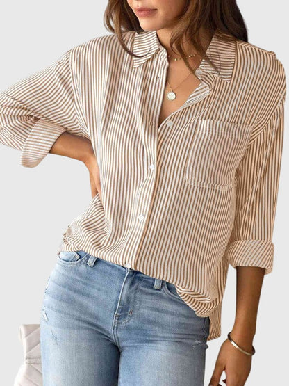 Angele | Feminine Work Lightweight Silhouette Shirt
