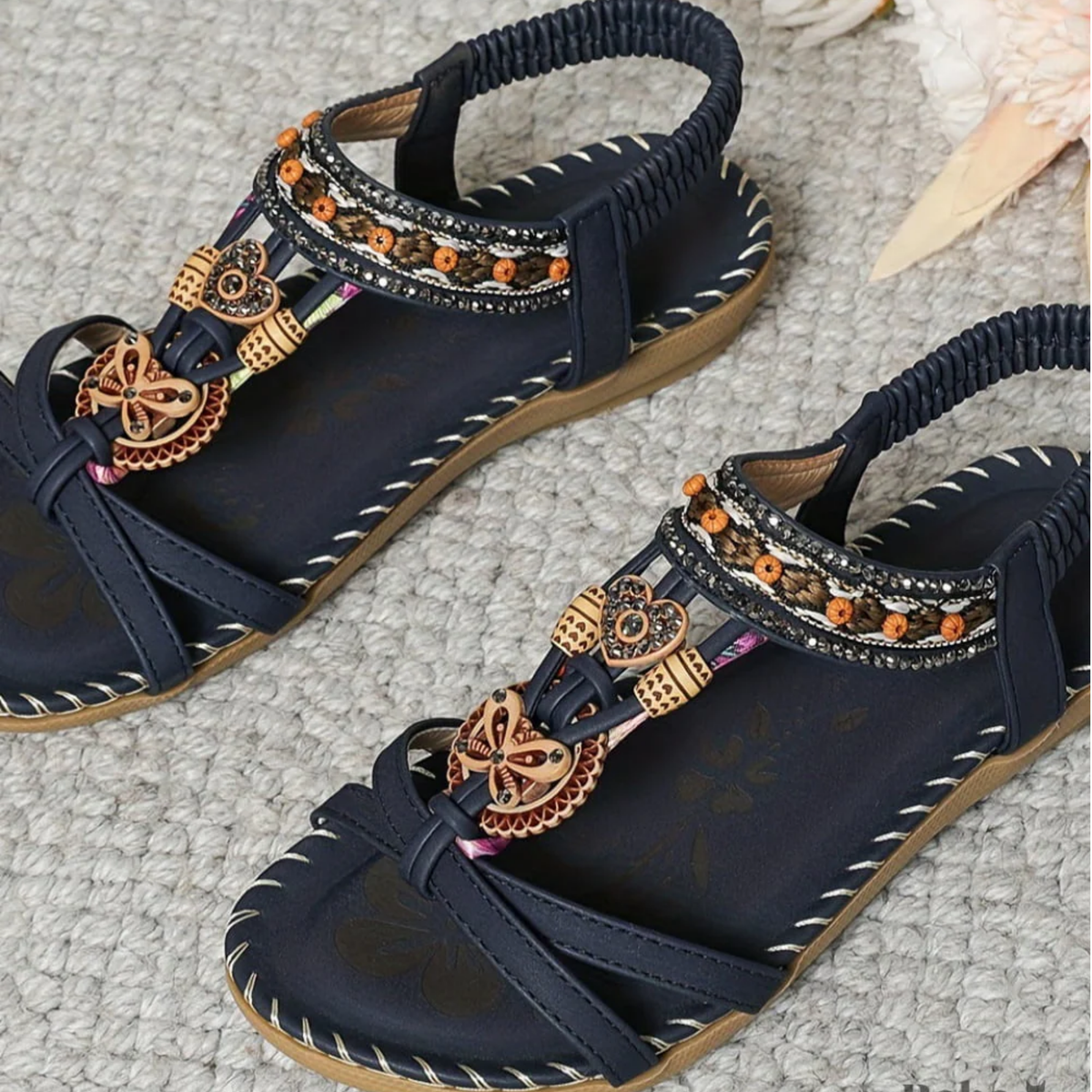 Sara | Beach-Ready Breathable Boho Grip Sandal