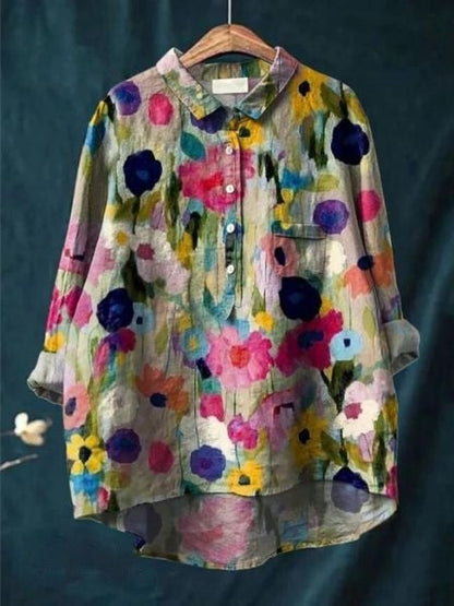 Paulette | Feminine Floral romantic Finish Blouse