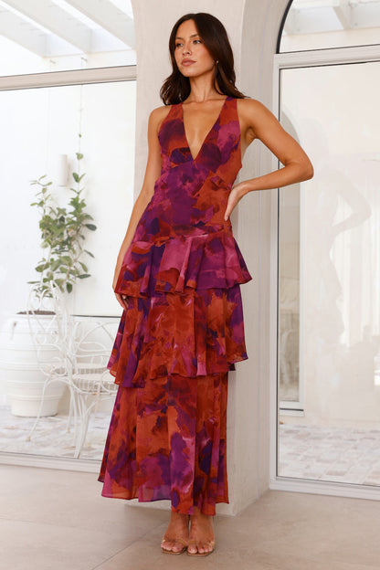 Carolina | Weekend Floral Tiered Drape Dress