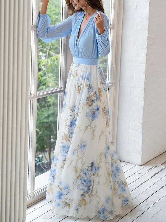 Natalina | Feminine Vibrant Maxi Finish Dress