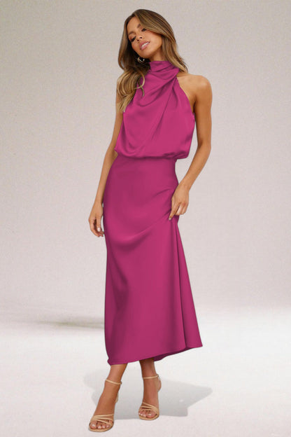 Fausta | Wardrobe-Staple Halter Wedding Sensibility Dress