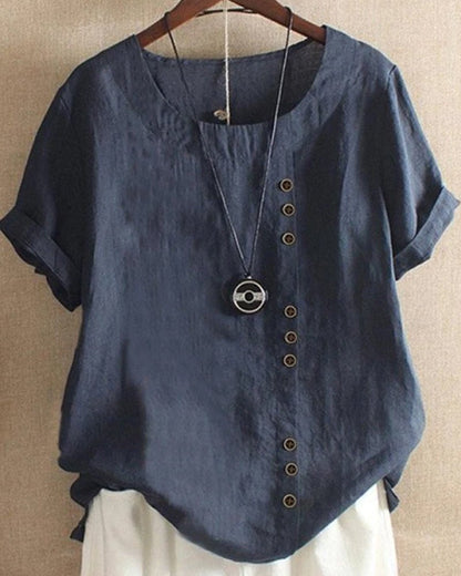 Angiolina | Layering Summer Button Design Blouse