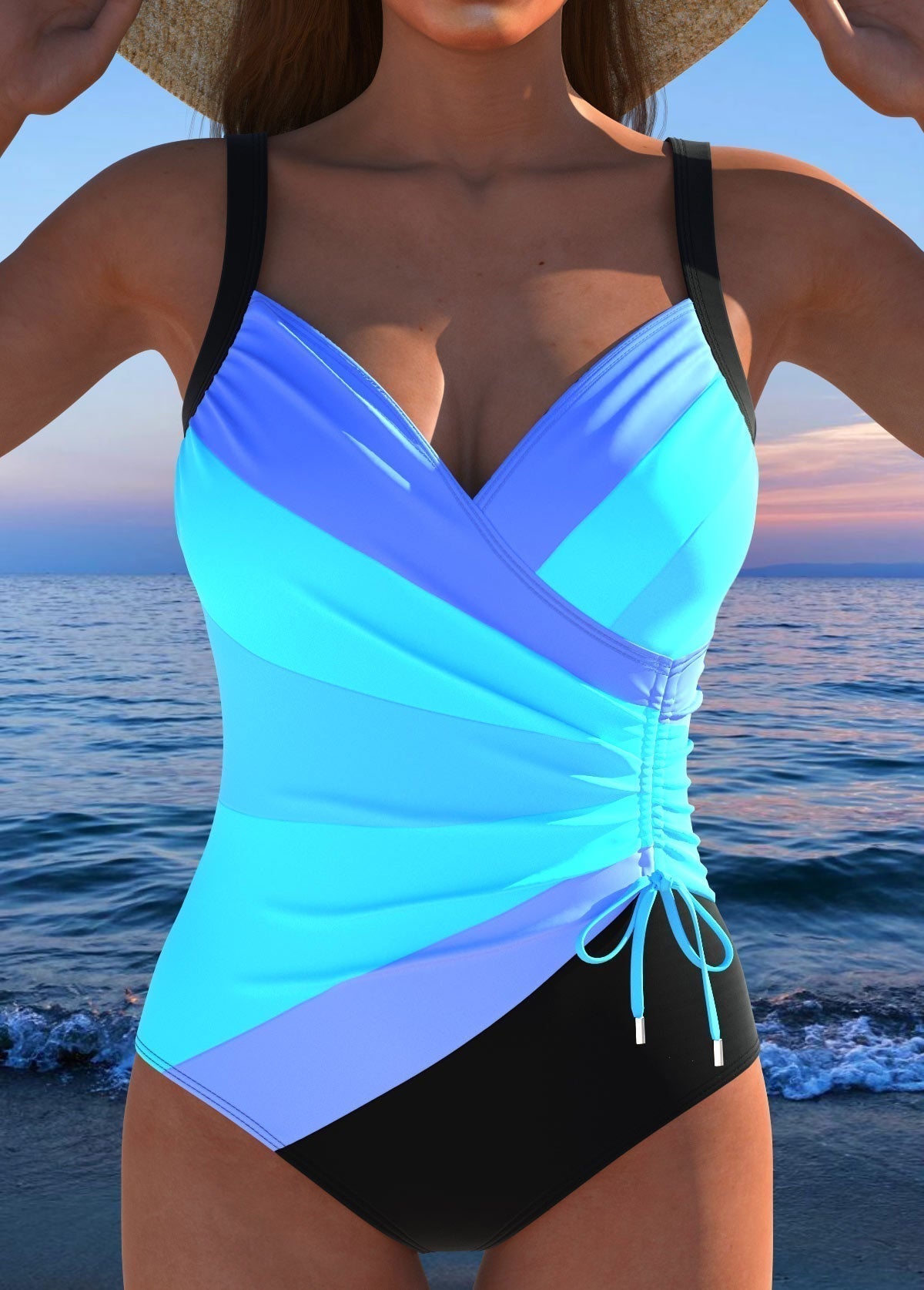 Adorabella | Holiday Wrap Printed Fit Swimsuit