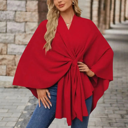 Asela | Layering Draped Statement Warmth Poncho