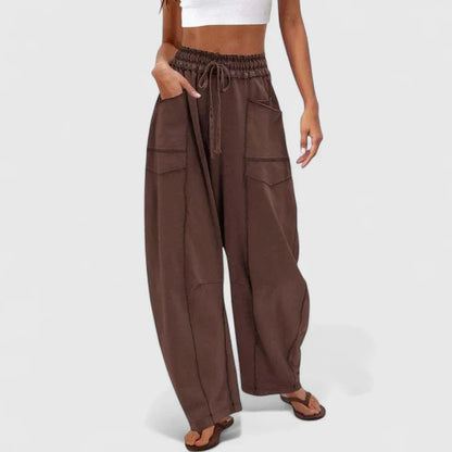 Odila | Travel-Ready Baggy-Leg Silhouette Pants