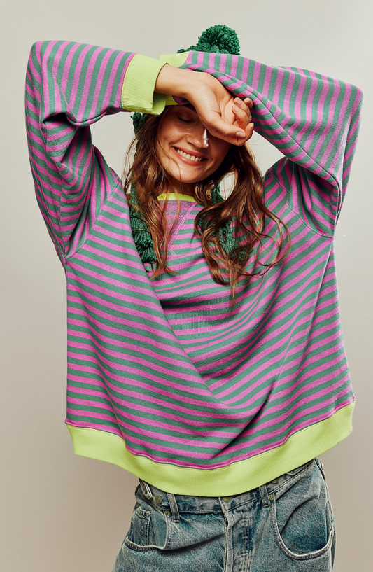 Felicetta | City Striped Crew Warmth Sweater