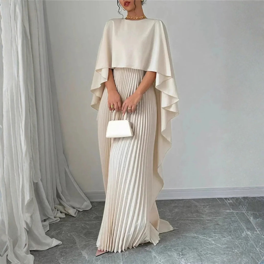 Damarisa | Garden-Party Maxi Pleated Drape Dress