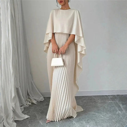 Damarisa | Garden-Party Maxi Pleated Drape Dress
