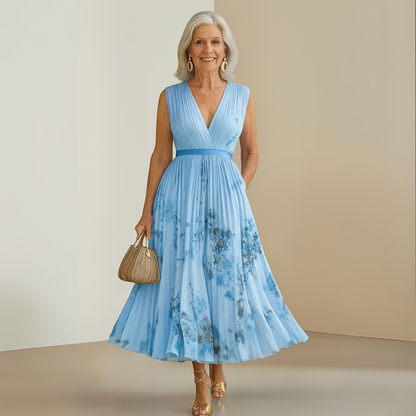 Scarlett | Resort V-Neck Summer Finish Dress