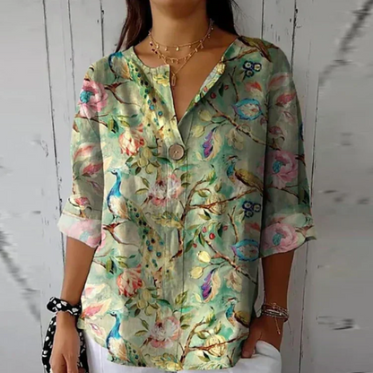 Michela | Feminine Breathable Floral Fit Blouse