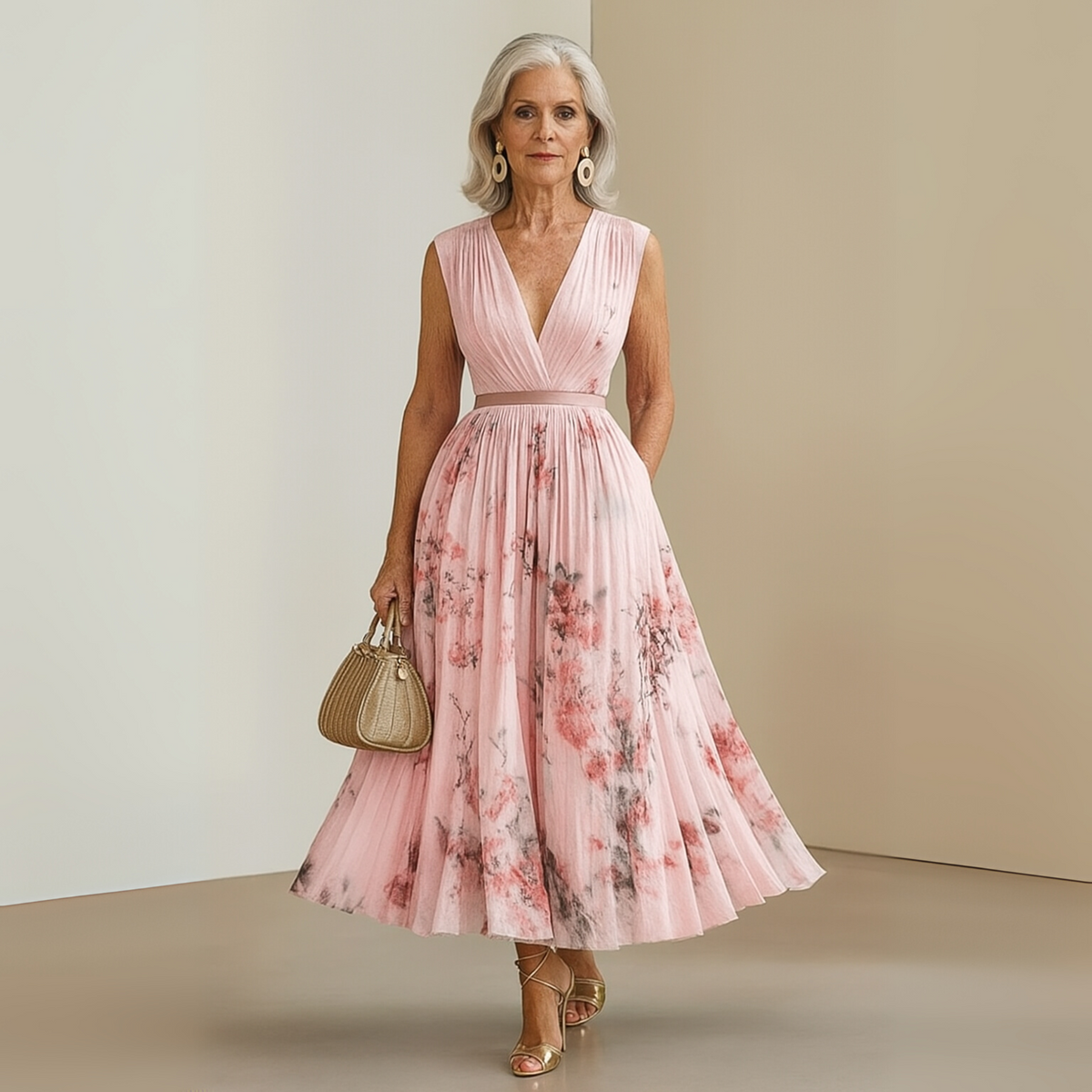 Scarlett | Resort V-Neck Summer Finish Dress
