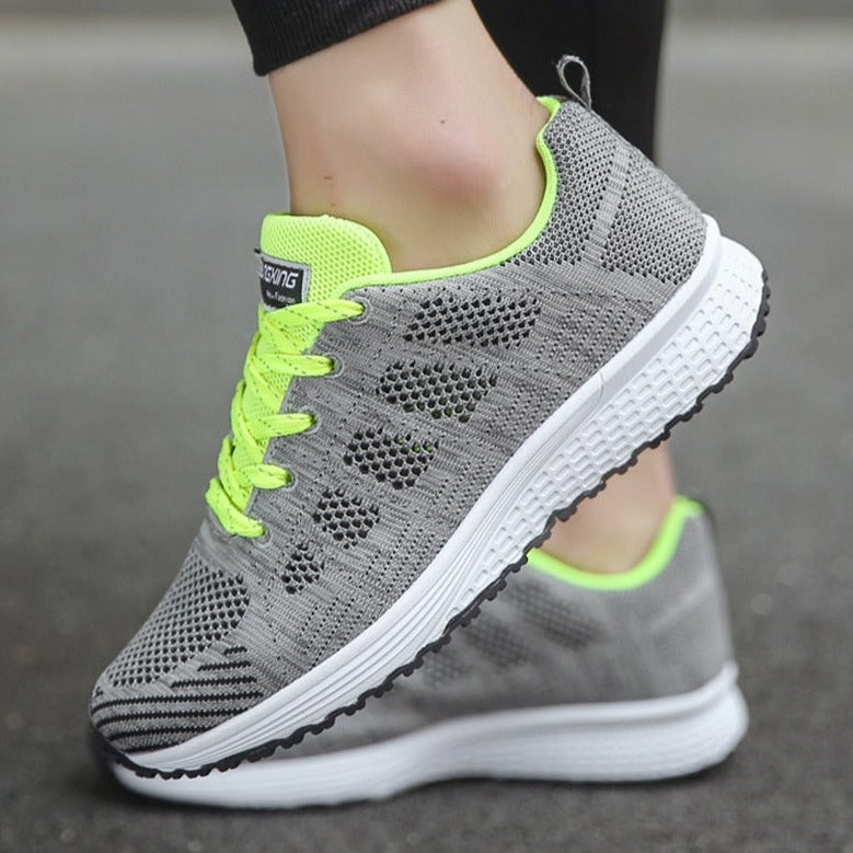 Celine | Walk-Friendly Lightweight Lace-Up Cushioning Sneaker