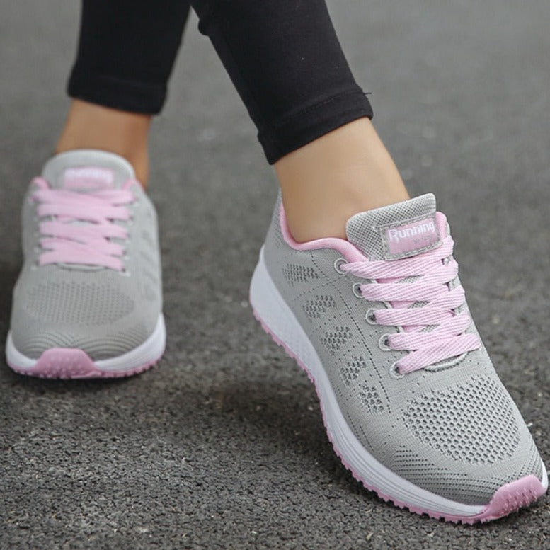 Celine | Walk-Friendly Lightweight Lace-Up Cushioning Sneaker