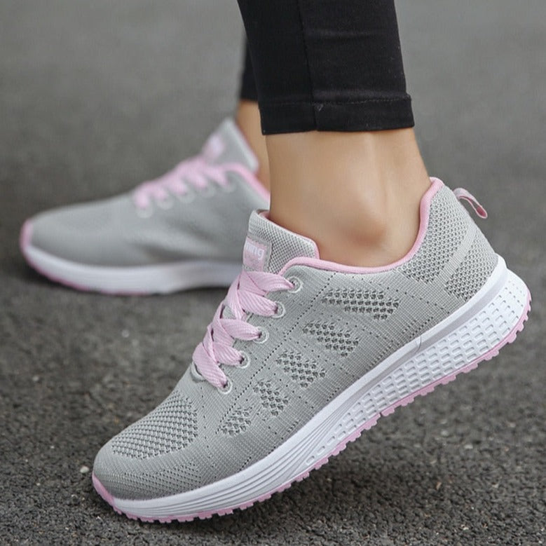 Celine | Walk-Friendly Lightweight Lace-Up Cushioning Sneaker