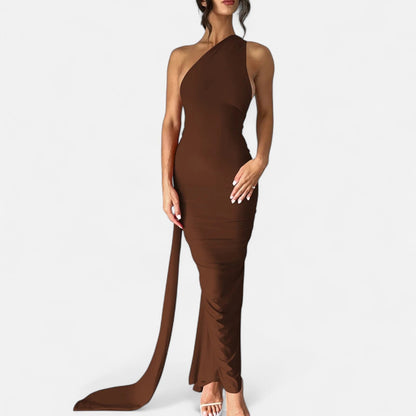 Immacolina | Occasion-Ready Maxi One-Shoulder Shape Dress