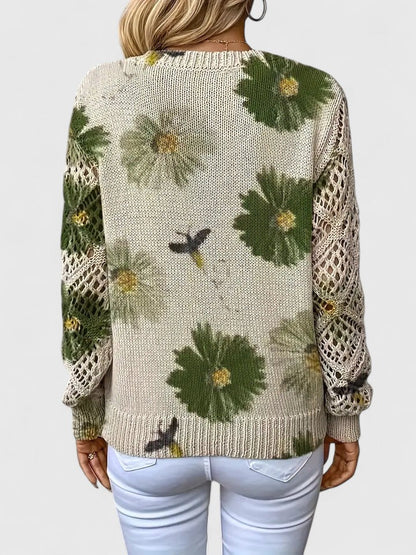 Arnelda | Weekend-Ready Floral Lightweight Softness Sweater
