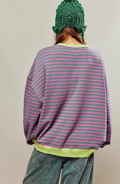 Felicetta | City Striped Crew Warmth Sweater