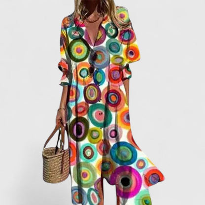 Calantha | Brunch Floral Midi Fit Dress